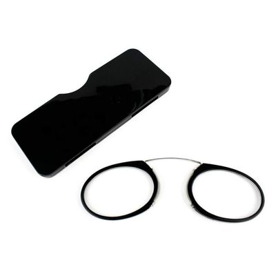AQUASHIELDING Pinch Nose Clip on Reading Glasses Armless, No Temple Slim Compact Readers Ultra Thin with Mini Portable Case,3.5 Diopters