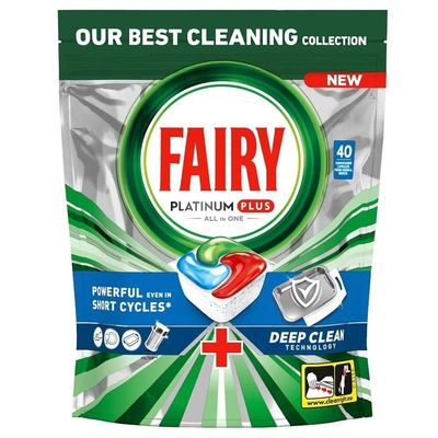 FAIRY Platinum Plus All in One Dishwasher Tablets 40 pcs