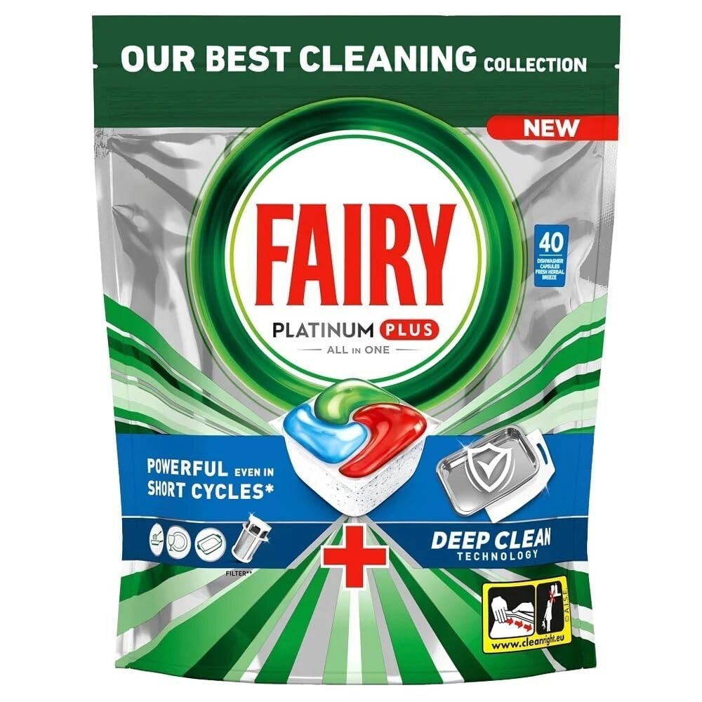 FAIRY Platinum Plus All in One Dishwasher Tablets 40 pcs