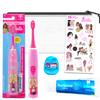Barbie Oral Care Travel Kit for Kids, Pack with a Toothbrush, Toothpaste, Dental Floss, Travel Bag, More for Girls, Toddlers, Brush Set view 1