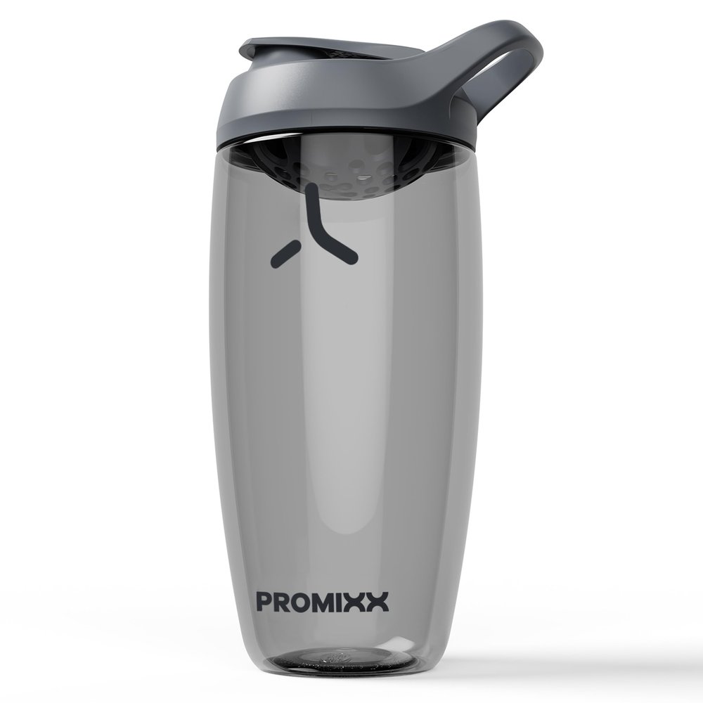 Promixx PURSUIT Protein Shaker Bottle New Edition  Premium Sports Bottles for Protein Mixes and Supplement Shakes  Easy Clean, Durable Protein Shaker Cup, 700ml, Graphite Gray