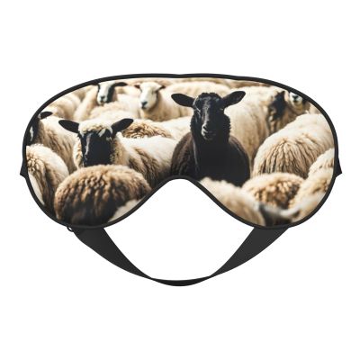 Sheep and Lambs Print Soft Blackout Eye Mask,Travel Eye Mask,Side Sleeper Eye Covers,Sleep Eye Mask for Men Women