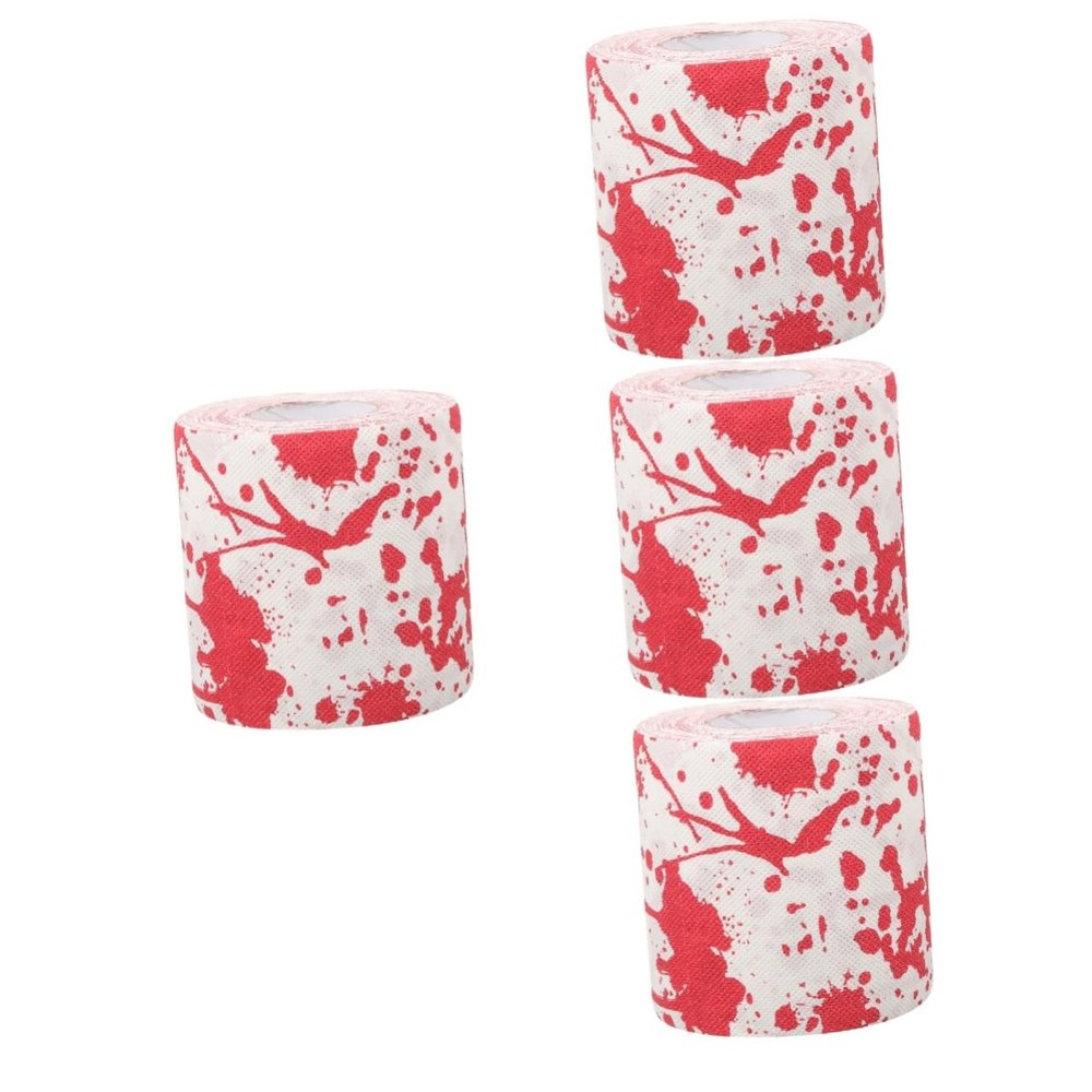 SEWOART 4rolls Scary Bloody Halloween Decor Toilet Paper Ply Bathroom Decorative