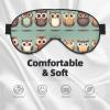 Cartoon Owls Cute Print Soft Blackout Eye Mask,Travel Eye Mask,Side Sleeper Eye Covers,Sleep Eye Mask for Men Women view 3