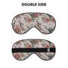 Flower Paris Eiffel Tower Print Soft Blackout Eye Mask,Travel Eye Mask,Side Sleeper Eye Covers,Sleep Eye Mask for Men Women view 2