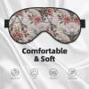 Flower Paris Eiffel Tower Print Soft Blackout Eye Mask,Travel Eye Mask,Side Sleeper Eye Covers,Sleep Eye Mask for Men Women view 3