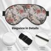Flower Paris Eiffel Tower Print Soft Blackout Eye Mask,Travel Eye Mask,Side Sleeper Eye Covers,Sleep Eye Mask for Men Women view 4