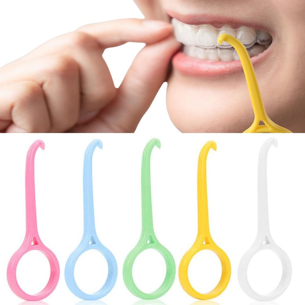 5 Pieces Aligner Removal Tool Retainer Remover Tool Kits Invisible Chew and Remover Tool Aligner Braces Remover Hook Remover Tool for Tooth Cleaning Oral Care