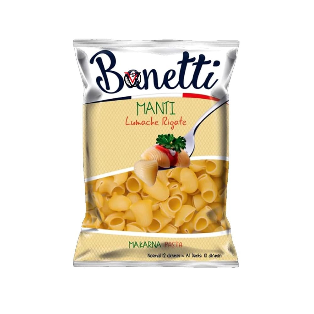 Baneti Pasta,Vermicelli Variety Packs 400g - Perfect For Make Macaroni Salads,Different Soups Dishes (1 Bag, Lumache Rigate Pasta)