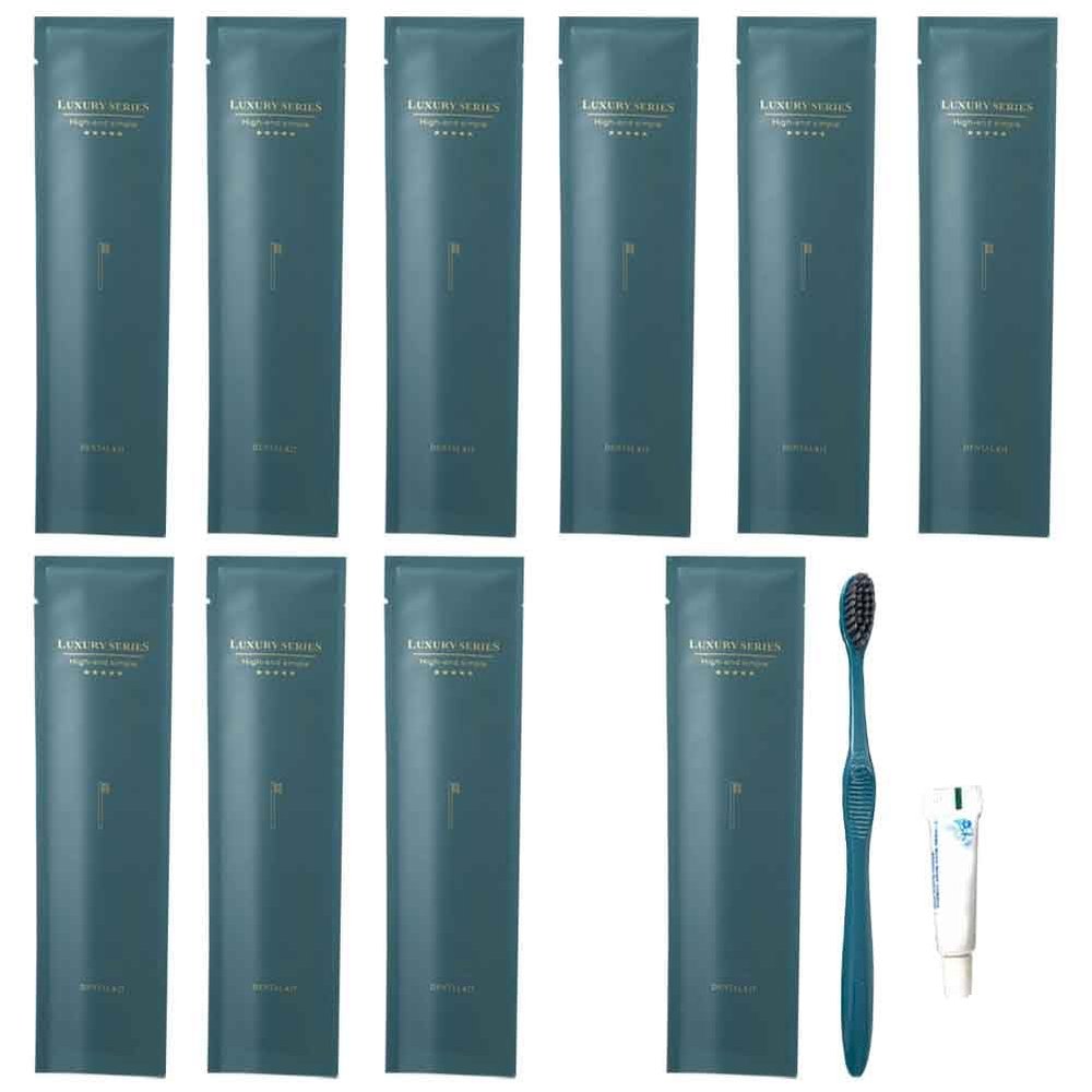 10Pcs Luxury Individually Wrapped Disposable Toothbrushes with Toothpaste, Travel Toothbrush Kit, Soft Bristles Hotel Toothbrushes,Disposable Guest Toothbrushes for Home Hotel Travel