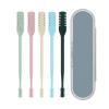 MUNSKT 5Pcs 2-in-1 Rotating Double Sided Manual Nose Hair Trimmer, 360 Nasal Hair Cutter with Storage Box, Nostril Hair Remover Tool for Men Women view 1