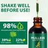 2 Pack Mullein Drops for Lungs, Mullein Leaf Extract with Chlorophyll, Mullein Leaf Extract Supplement, for Lung Cleanse and Respiratory Support view 2
