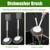 FHBHJNATC Set of 5 steel sponge handles, scourer stainless steel, steel wool sponge, it is used to clean kitchen utensils such as kitchen stoves, pots, bowls, pots etc view 4