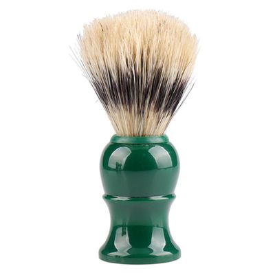 Soft Shaving Brush, Hair Shaving Brush Handle Bristle Safety Razor Brush Neck Sweep Brush, Handle Shaving Brush, Green