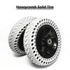 1 Pair 8 Inch Honeycomb Front Wheels Assembly for Wheelchair, 20050 Gray Rubber Tires, Solid Wheel Replacement with Bearings view 2