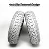 1 Pair 8 Inch Honeycomb Front Wheels Assembly for Wheelchair, 20050 Gray Rubber Tires, Solid Wheel Replacement with Bearings view 4