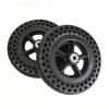 2Pcs 7 Inch Solid Front Wheels Replacement for Wheelchairs, ABS Plastic Wheel Hub, 71.3 Honeycomb Rubber Tire Wheel Assembly view 1
