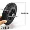 2Pcs 7 Inch Solid Front Wheels Replacement for Wheelchairs, ABS Plastic Wheel Hub, 71.3 Honeycomb Rubber Tire Wheel Assembly view 3