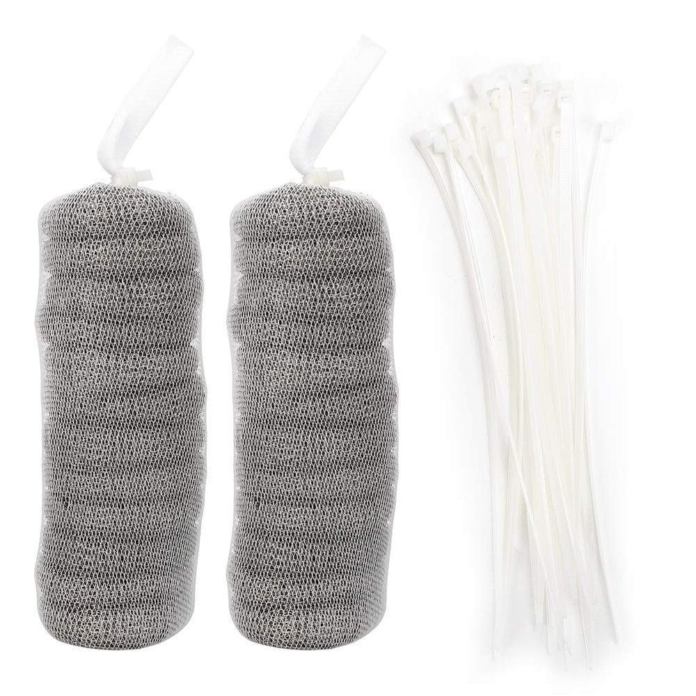 TYTOGE 24Pcs Washing Machine Lint Catcher with Cable Ties,Stainless Steel Lint Snare Traps Laundry Mesh Washer Hose Filter