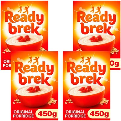 Oats Bundle with Ready Brek Smooth Original Porridge Oats Original 450g - 4 Pack | Original Oat Cereal Fortified with Vitamins, Iron & Calcium., Suitable For Vegetarians.