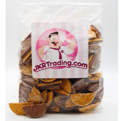 Orange Jazzie Slices 1kg Sharbag Orange Chocolate Flavoured Candy With Candy Topping