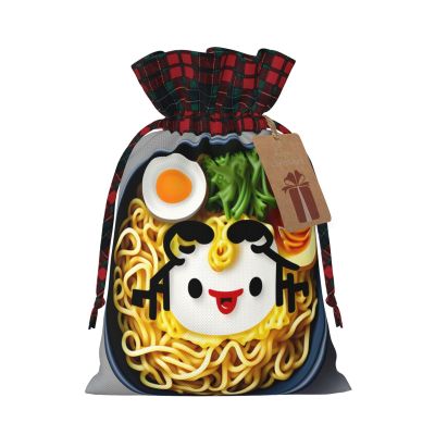 Egg Cup Noodle Ramen 1pcs Drawstring Pouch 4.7x6.9in,Durable And Stylish,Ideal For Halloween Personalized Presents