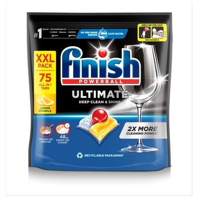 Finish Ultimate Lemon Dishwashing Tablets 75pk