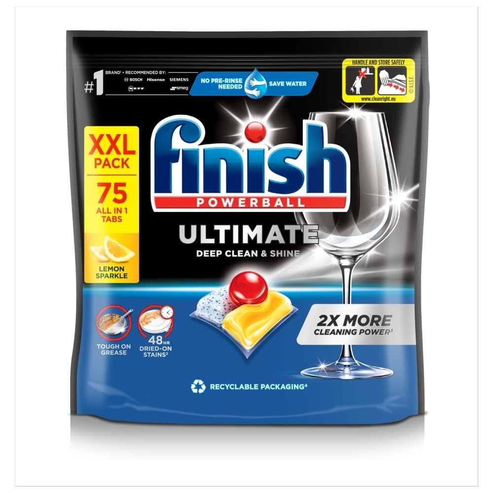 Finish Ultimate Lemon Dishwashing Tablets 75pk