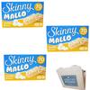 3x Skinny Mallow Vanilla 5 bars inside (90g pack weught)  Low-Calorie, Guilt-Free Vanilla-Flavored Marshmallows | Only 70 Calories per Pack | Delicious & Sweet Treat for Snacking or Desserts view 1