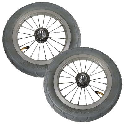 12 Inch Manual Wheelchairs Replacement Wheel, 12 1/2x1.75x2 1/4 Rear Wheels for Wheelchair, Pneumatic Tire, Rear Wheel Assembly, Wheelchair Accessories (1 Set of 2)