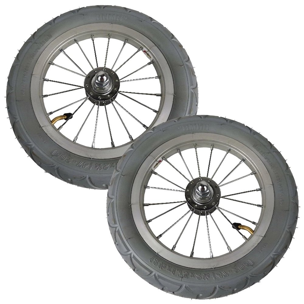 12 Inch Manual Wheelchairs Replacement Wheel, 12 1/2x1.75x2 1/4 Rear Wheels for Wheelchair, Pneumatic Tire, Rear Wheel Assembly, Wheelchair Accessories (1 Set of 2)