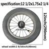 12 Inch Manual Wheelchairs Replacement Wheel, 12 1/2x1.75x2 1/4 Rear Wheels for Wheelchair, Pneumatic Tire, Rear Wheel Assembly, Wheelchair Accessories (1 Set of 2) view 3