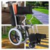14 Inch Rear Wheels for Manual Wheelchair, 14x1.75 Wheelchair Replacement Rear Wheel, Solid Tire, Rear Wheel Assembly, Wheelchair Replacement Parts, Bearing:1/2"(12.7mm)(2PCS) view 2