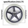 14 Inch Rear Wheels for Manual Wheelchair, 14x1.75 Wheelchair Replacement Rear Wheel, Solid Tire, Rear Wheel Assembly, Wheelchair Replacement Parts, Bearing:1/2"(12.7mm)(2PCS) view 3