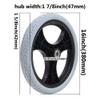 16 Inch Rear Wheels for Wheelchair, 16x1.75 Manual Wheelchairs Replacement Wheel, PU Solid Non-Inflatable Tire, Wheelchair Accessories Parts, Bearing: 1/2"(12 mm) (1 Set of 2) view 3