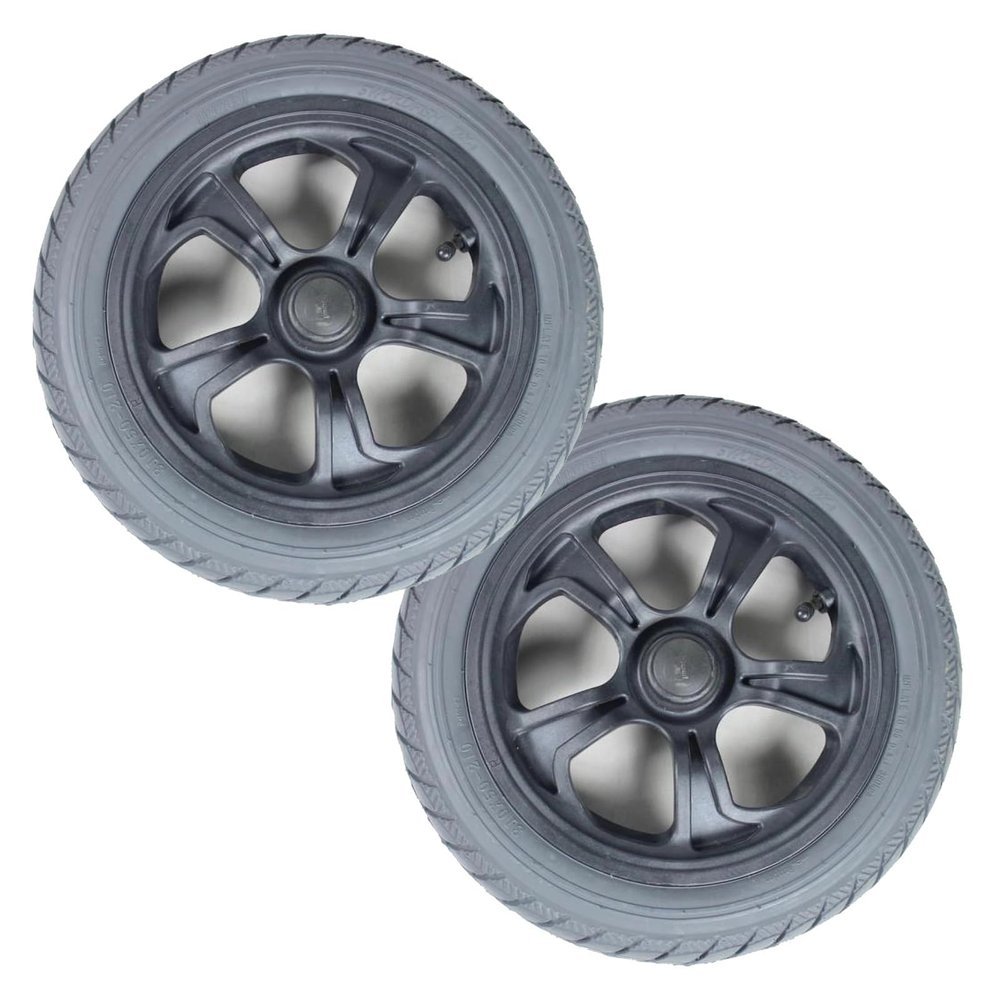 12 Inch Replacement Rear Wheels, 310x50-210 Electric Wheelchair Replacement Wheel, Pneumatic Tires, Rear Wheel Assembly, Wheelchair Wheels Assembly, Bearing:5/8"(17mm)