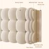 JWSYBD Headboard Pillow Snowball Large Upholstered Wall Panels Waist Positioning Reading Support Bolster for Sitting in Bed King Size Removable Bedroom Living Room (Coffee,Cal King) view 3