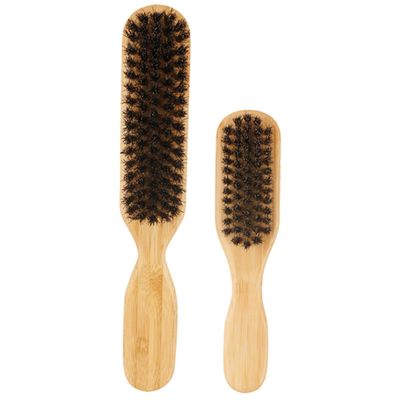 BELLIFFY 2pcs Men's Beard Grooming Kit Gentle Bristles for Salon-level Cleaning Portable Styling Brush