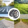 14 Inch Solid Wheels Replacement Parts 1 Pair, 3.00-8 Non-Inflatable Rubber Tire, Aluminum Alloy Hub with 0.79in(3/4") Bearing view 3