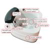 Acrylic Massage Footbath Foot Spa Pedicure Bowl with Pedicure Black PU Foot Pillow Massage Foot with Hot and Cold Water Pedicure Sink for Home Foot Bath view 3