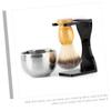 BELLIFFY Beard Brush Stand Shave Brush Holder Acrylic Stand 12X7.2X4.5Cm Prevents Stain Daily Use Barbershop Accessory view 4