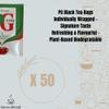 50 Individually Wrapped Tea Bags Bulk by Espresso Yourself  Teabags, Signature Taste, Refreshing & Flavourful, Plant-Based Biodegradable Tea Sachets  Letterbox Friendly view 2