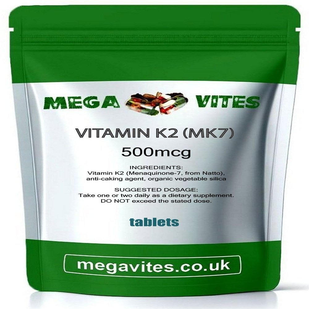 Vitamin K2 (MK7) Tablets 500mcg x 365 - MEGAVITES AMINOLAB