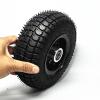 1 Pair 9 Inch Inflatable Front Wheel for Electric Wheelchair, Aluminum Alloy Hub with Silent Bearing, 93.5-4 Rubber Tires view 2