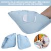 CHANGLKJ Heel Bedsore Protector 1 Pair, Pressure Sores Protector Cushion, Foot Heel Pillows with Open Heel Design, Soft Cotton Cover and Fiber Cotton Inner, Pain Relief for Bedridden Patients view 3