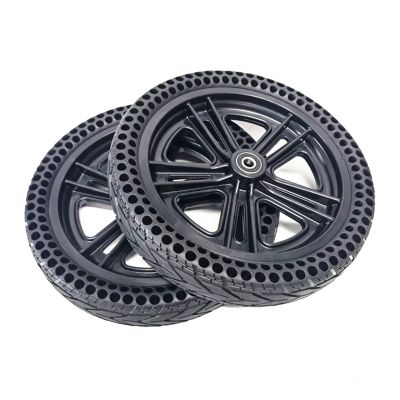 2PCS 12 Inch Honeycomb Rear Wheel Rollators, 122.5 Wheelchair Wheel Replacement, ABS Plastic Hub with Rubber Solid Tires