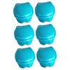 COLLBATH 6pcs Denture Storage Box Portable Artificial Tooth Storage Case Strainer Hinge Denture Case Random Color view 1