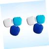 COLLBATH 6pcs Denture Storage Box Portable Artificial Tooth Storage Case Strainer Hinge Denture Case Random Color view 3