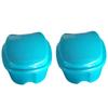 COLLBATH 6pcs Denture Storage Box Portable Artificial Tooth Storage Case Strainer Hinge Denture Case Random Color view 4