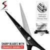 SS INSTRUMENTX Beard and Moustache Scissors Professional Beard Scissors for Ear and Nose Hair, Stainless Steel Hair Trimming Scissor for Eyebrows, Eyelashes and Ear Hair (Black, 4.5") view 4